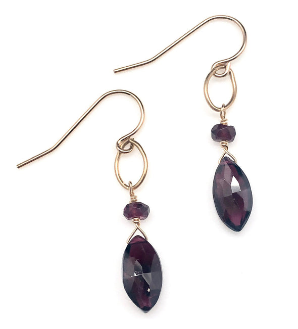 Garnet Briolette Earrings