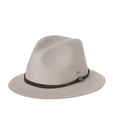 Matilda Felt Mid Brim Hat in Grey