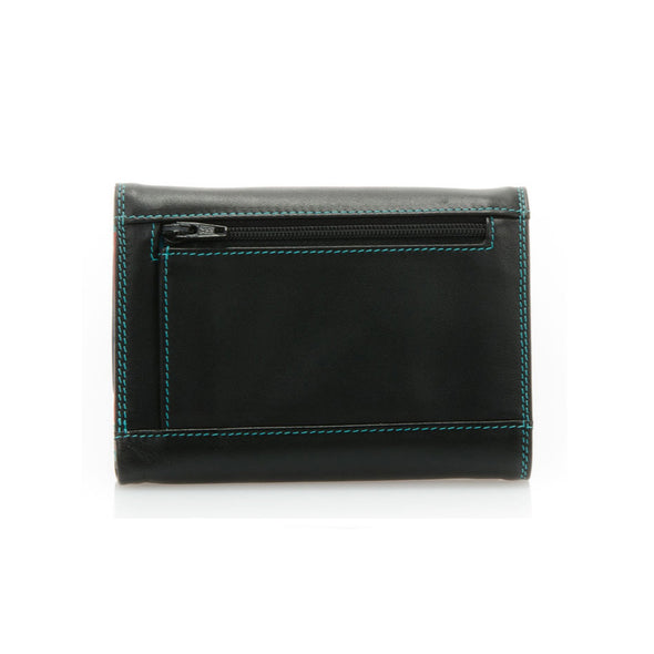 Double Flap Purse/Wallet in Black Pace