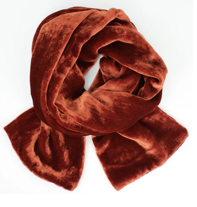 Oblong Scarf in Silk Velvet